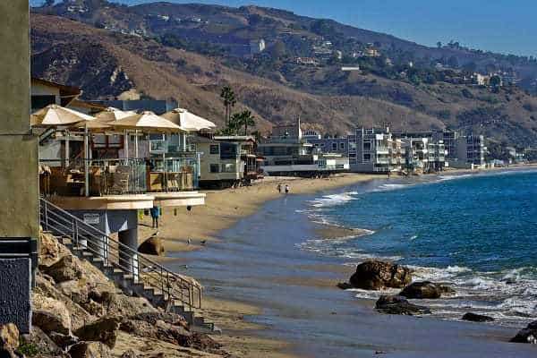 homes along Malibu Beach
