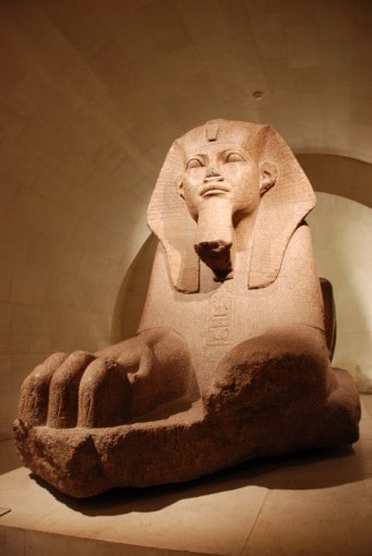 A sphinx from the Ancient Egyptian exhibit