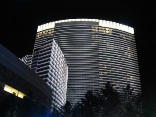 Aria Hotel & Casino Las Vegas at night