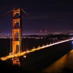 Golden Gate Bridge At Night In San Francisco