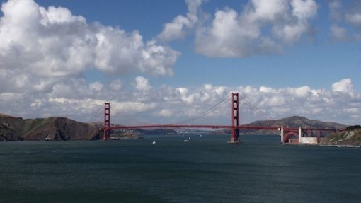 Golden Gate Bridge With Clouds