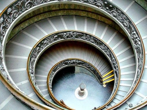 Double helix stairs at Vatican Museum, Italy