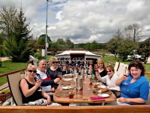 dining on french barge cruise