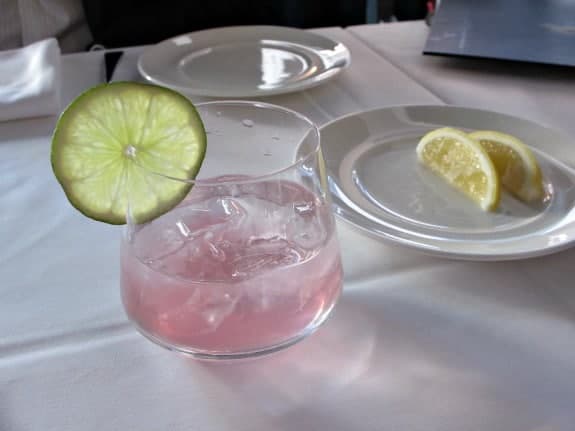 specialty cocktail at Volos restaurant Toronto
