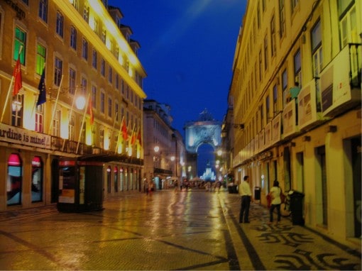 Lisbon Portugal at night