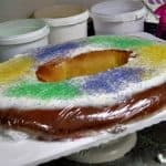 King Cake frosted and wrapped