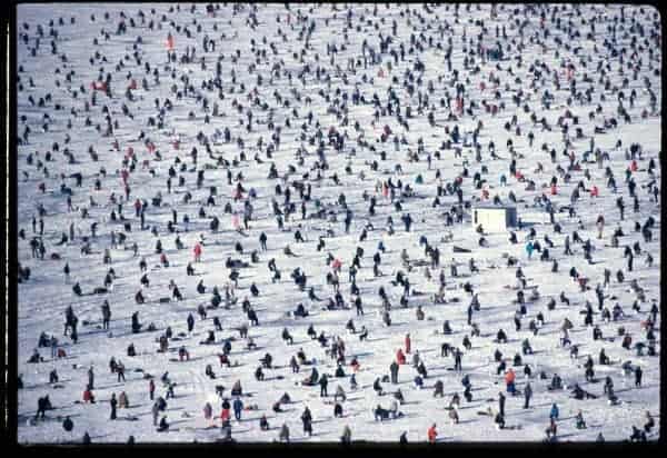 Ice fishing in Minnesota