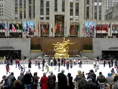 ice skating at rockefeller center photo