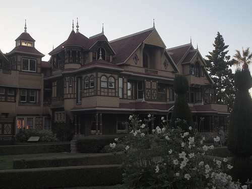 winchester mystery house night photo