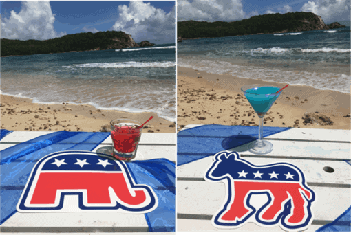 Presidential Election Cocktails Bolongo Bay Beach Resort, St. Thomas