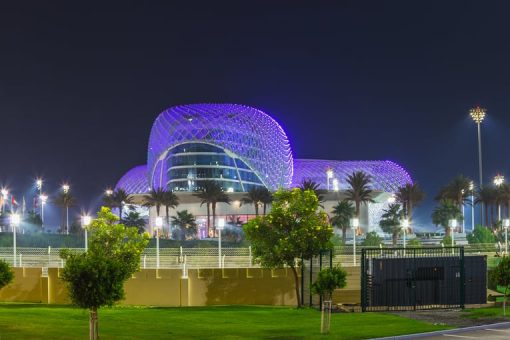 Formula Rossa rollercoaster at Ferrari World, Abu Dhabi