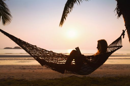 woman in hammock