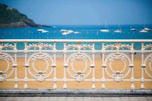 La Concha Beach in San Sebastian, Spain