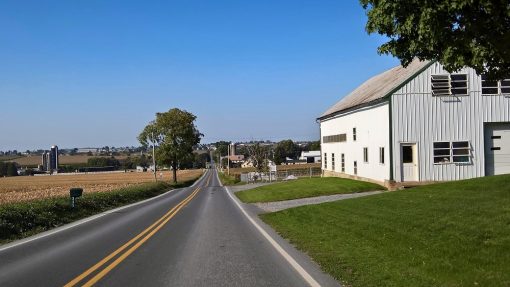 A road through Pennsylania Amish Country